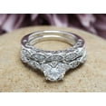 thumbnail image 2 of AFFY 1.50CT Moissanite Diamond Engagement Bridal Ring Set in 14K White Gold over Sterling Silver-5, 2 of 8