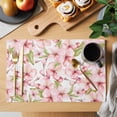 thumbnail image 2 of Spring Peach Blossom Placemats Set of 12, Country Pink Floral Farm Non-Slip Place Mats Washable Table Mats for Kitchen Dining Table Decorations Indoor/Outdoor, 2 of 9