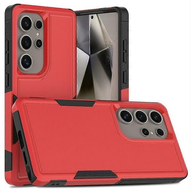 For Samsung Galaxy S25 Ultra Case 2-in-1 PC TPU Shockproof Phone Cover - Black