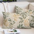 thumbnail image 2 of Sage Green Yellow Botanical Pillow Covers 16"x24", Vintage Spring Summer Soft Brushed Microfiber Breathable Throw Pillow Covers, Decorative Pillowcase with Zipper for Couch Sofa Bedroom Living Room, 2 of 9