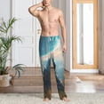thumbnail image 4 of Salouo Astronaut Contemplating Planet Print Pajama Pants for Men, Lounge Pants Elastic Waistband Casual Men's sleepwear Loungewear Sleep Pajama Pant -Large, 4 of 7