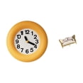 thumbnail image 1 of Reloj de pared redondo moderno y silencioso, ideal para dormitorio, con marco de madera, números decorativos, perfecto como pieza de arte en m, 1 of 8