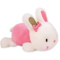 thumbnail image 2 of Plush Rabbit Stuffed Bunny 11.8 Inch Soft Velveteen Texture Huggable Easter Gift for Girls, 2 of 5