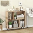 thumbnail image 2 of Costway Open Shelf Bookcase Mid Century Modern Cube Bookshelf with 4 Compartments Natural, 2 of 10