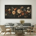 thumbnail image 2 of Large Framed Canvas Print Vintage Colorful Beautiful Flowers Wall Art Decorative Ready to Hang Painting for Living room Bedroom - 60"x30" Black Frame, 2 of 9
