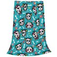 thumbnail image 2 of KLL Skull Cat Pattern Fleece Throw Blanket,Fleece Throw Blankets for Couch & Bed All Season Use-60"x50", 2 of 7