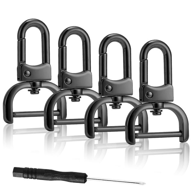 DEVPSISR 4 piezas cierre giratorio de gancho de presión desmontable con bolsa de tornillo correa de bolso reemplazo de hardware Gunmetal1