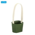 thumbnail image 3 of Uxcell Coffee Cup Sleeve, Water Bottle Holder with Handle Strap, Canvas Water Bottle Carrier Green 3Pack, 3 of 6