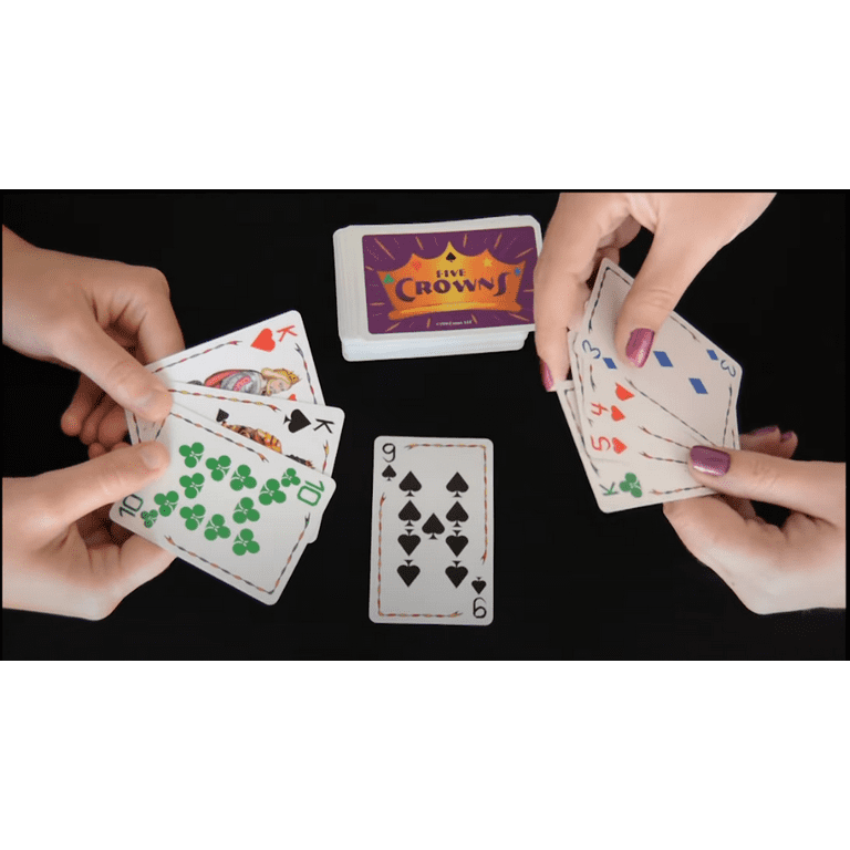 Sunrain Five Crowns Card Game Jogo de Cartas Familiar - Jogos