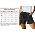 thumbnail image 6 of Women Comfy Drawstring Casual Elastic Waist Pure Color Shorts Summer Beach Lightweight Short Pants with Pockets, 6 of 6