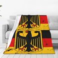 thumbnail image 1 of Manta de microfibra ultra suave con diseño de bandera alemana y escudo de armas de Alemania, manta de microfibra para todas las estaciones, manta cálida para cama, silla, sofá, sala de estar, cuna de, 1 of 7