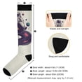 thumbnail image 3 of FORMRS Womens Knee High Socks Casual Long Thick Travel Daily Wear, 1 Pair, Orange Astronaut Planet, 3 of 6