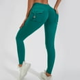 thumbnail image 2 of Fashion Plus Size Yoga Pants for Women Solid Color Pocket Hip Lift Fitness High Waist Elastic Exercise Yoga Pants Long Pants 50% off Clearance!, 2 of 3