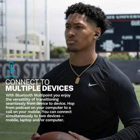 JLab Flex Open Earbuds, Black, Open-Ear Clip Design, 21  Hr Playtime, IPX4, Multipoint, Clear Calls, Fast Pair