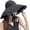 Black, variant on Chic Lace Floppy Sun Hats Women Wide Brim Sun Protection Cocktail Tea Party Wedding Church Beach Cloche Bowler Hats