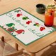 thumbnail image 1 of Adornos navideños, adornos navideños, regalos navideños, manteles individuales de lino navideños, borde para decoración de fiestas navideñas, tapete aislante térmico, almohadilla térmica con estampado, 1 of 6