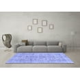 thumbnail image 3 of Ahgly Company Indoor Round Abstract Blue Modern Area Rugs, 3' Round, 3 of 4
