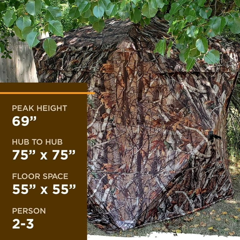 AYIN Tactical Pop Up Portable Hunting Blind 2 3 Person 270 Degree View 55 x55 Walmart