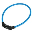 thumbnail image 1 of Candado de bicicleta de Bargains Únicos, candado de cable de seguridad, combinación de 4 dígitos reiniciable, cadena de candado de bicicleta de acero de 64 cm, azul, 1 pc, 1 of 6