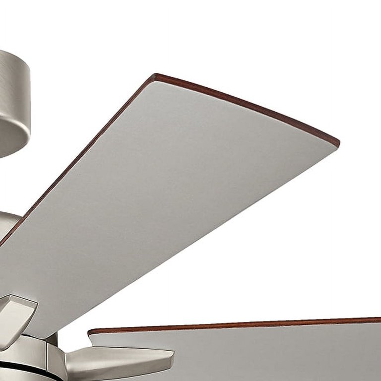 Kichler Ashbyrn 60" Ceiling Fan - Matte White With 5 Reversible Blades (White/Walnut), 3-Speed Pull Chain