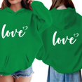 thumbnail image 5 of CPNG Girls Hoodies Tops Love Heart Print Long Sleeve Hooded Sweatshirts with Front Pocket Kids Loose Fit Daily Pullover Sweatshirt, 5 of 5