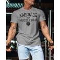 thumbnail image 3 of Gymish Embrace Muscle Pain Men’s Workout T-Shirt – Funny Gym Shirt, Lifting Tee, Deadlift Fitness & Bodybuilding Top, 3 of 5