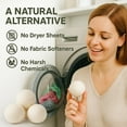thumbnail image 3 of Laundry Wool Dryer Balls | Natural Fabric Softener – Reusable, Eco-Friendly, Reduces Drying Time – Wool Balls Replaces Dryer Sheets - 6 XL Pack - Laundry Balls for Dryer (6 Count (Pack of 1)), 3 of 3