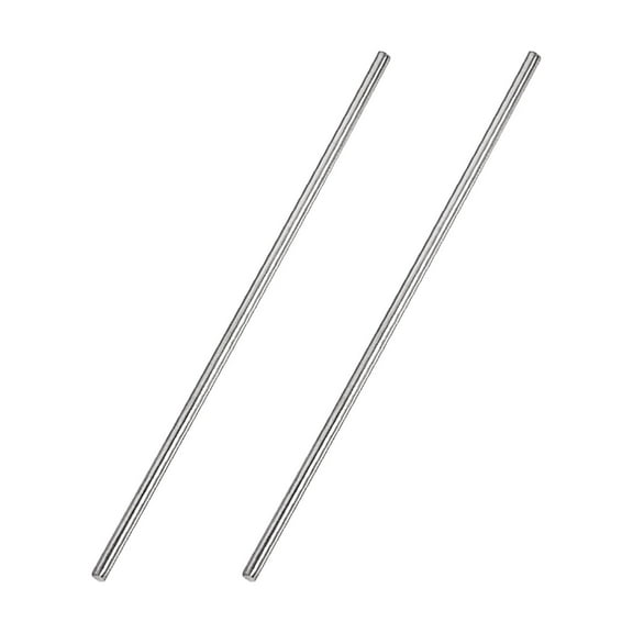 2.5mm x 100mm 304 Stainless Steel Solid Round Rod for DIY Craft - 2Pcs