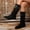 Black1, variant on Fnooota Mid Calf Boots for Women, Low Heel Zip up Non Slip Fashion Winter Boots Black Size 8.5