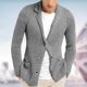 thumbnail image 1 of Playera Elvqul de Hombre de Color Sólido Gris Casual Gym Manga Larga Cuello Redondo, 1 of 6