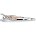 thumbnail image 3 of Gold 14k Two-tone Lab Grown Diamond Semi-mount Peg Set By-Pass Eng Ring - Ring Size 7.0 center stones not included - 2.5gm, 3 of 8