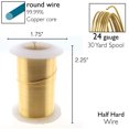 thumbnail image 4 of Crafting Wire The Beadsmith, cobre lacado calibre 24, 27,43 m, 4 of 7