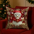 thumbnail image 4 of Christmas Throw Pillow Covers for Winter Decor 18x18" 3 Dimensional Gold Christmas Tree Pillowcase Home Sofa Bedroom Cushion Cover Decoration Cushion Covers, 4 of 7