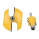 thumbnail image 3 of 2pcs 8mm Shank Handrail & Table Edge Router Bit Set Woodworking Milling Cutter with Bearing, 3 of 4