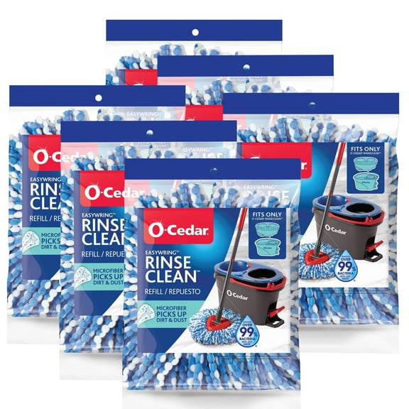 O-Cedar RinseClean Spin Mop Microfiber Refill, 1 CT (Pack of 6)