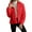 Red, variant on Breezora Women's Reversible Fleece Coat Winter Warm Stand Collar Button Down Twisted Design Jacket L Size Black