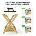 thumbnail image 4 of  Luggage Rack Foldable Thickened Wood Suitcase Stand With Storage Shelf For Hotel Bedroom Guest Room, 4 of 9