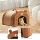 thumbnail image 5 of Casa para gatos con forma de cueva, escondite, cama de felpa, alfombra lavable para gatos pequeños M, 5 of 9