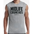 thumbnail image 2 of Gymish Midlife Crunches Workout Muscle Tank Top for Men – Funny Motivational Gym Tank, Athletic Fitness Wear, Heather Grey, XX-Large, 2 of 5