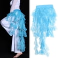 thumbnail image 2 of Bufanda de cadera Sunnimix Foxtail Gasa Lentejuelas Danza del Vientre Azul, 2 of 8