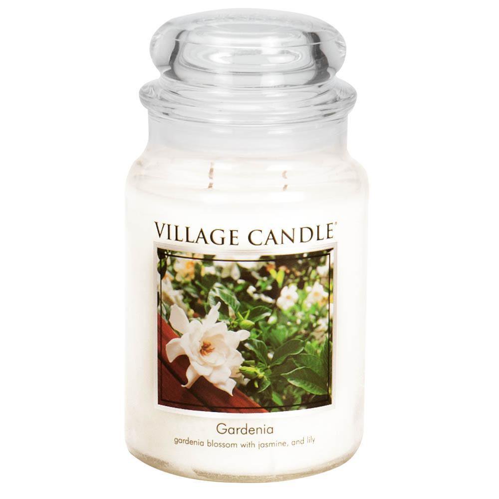 Village Candle Gardenia Large Glass Dome 26 oz Jar 106026345