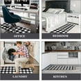 thumbnail image 6 of Kitchen Mats 1/2 inch Black and White Kitchen Rugs and mats Farmhouse Anti Fatigue Kitchen Mats Cushioned for Floor Non-Slip Kitchen mats 2 Piece Set 17"×29"+17"x47" for Sink Laundry Office, 6 of 6