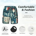 thumbnail image 4 of Kdxio France And Paris Print Men'S Swim Trunks With Compression Liner 7 Inch Inseam Quick Dry Swim Shorts, 4 of 7