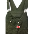 thumbnail image 3 of Revolt Plus Size Women's Juniors Twill or Denim Short Overalls (Olive, 20), 3 of 4