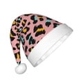 thumbnail image 2 of Honeii Leopard Print Hat Santa Claus Hat For Xmas Party, Christmas Caps For Boys Girls Child,Christmas Beanie, 2 of 6