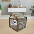 thumbnail image 3 of Greek Pet House, Antique Ornamental Design Pattern Mosaic Effects Old Fashioned Style Illustration, Outdoor & Indoor Portable Dog Kennel with Pillow and Cover, 5 Sizes, Multicolor, by Ambesonne, 3 of 5