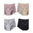 thumbnail image 4 of Women's Sexy Lace Panties High-Rise Tummy Control Lingerie Underwear Briefs Floral Lace, 4 of 5