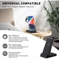 thumbnail image 7 of Wireless Charger,3 in 1 Wireless Charger for iPhone,18W Fast Charger Pad Stand for Apple iWatch Series SE 8/7/6/5/4/3 Airpods Pro/3/2 and iPhone 15/14/13/12 /11/Pro Max/12 Mini /XR (with Adapter), 7 of 7
