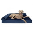 thumbnail image 3 of FurHaven Pet Products Plush & Velvet Memory Foam Deluxe L-Chaise Pet Bed for Dogs & Cats - Deep Sapphire, Jumbo Plus, 3 of 12