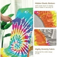 thumbnail image 4 of Tie Dye Dining Chair Covers Set of 4 Spandex Stretch Chair Slipcovers for Dining Room Restaurants, 4 of 6
